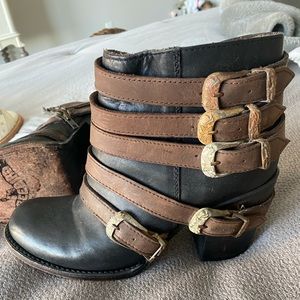 Freebird by Steve Madden bootie with buckle detail